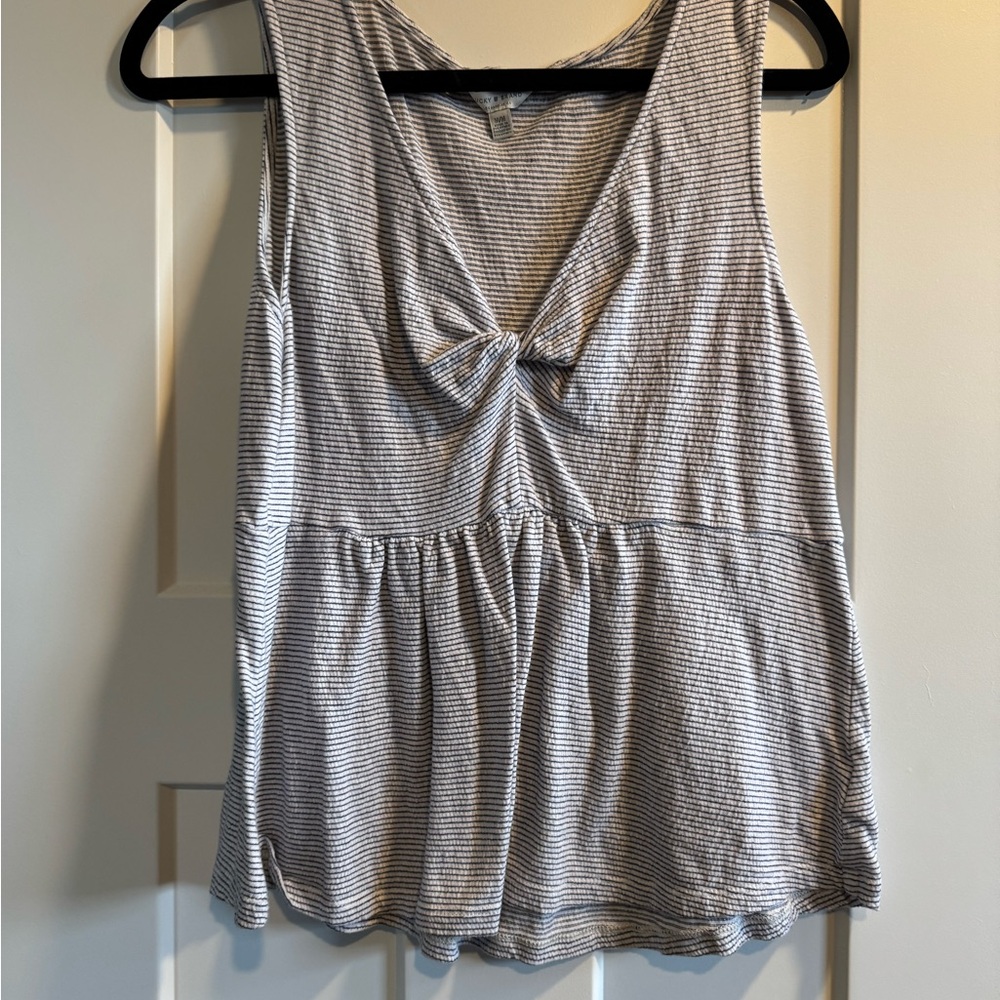 Lucky Brand Black and White Striped Tank Top